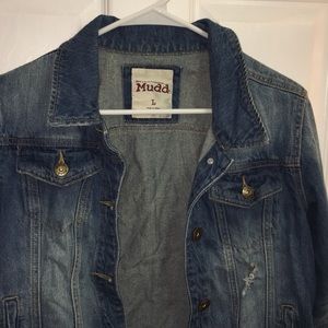 cute distressed jean jacket